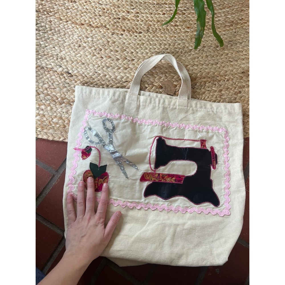 Vintage Upcycled Sewing Tote Bag - Picture 7 of 7